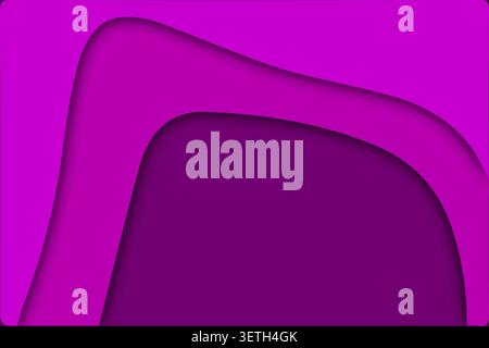 3d papercut style with elegant magenta and plum tones. overlapping curved elements creating visual depth. contemporary artistic backdrop for luxury br Stock Vector