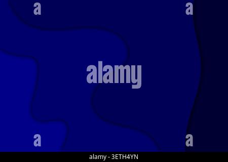 sophisticated dark blue monochromatic paper art. elegant vertical curves and deep shadows for luxury feel. minimalistic textured backdrop for professi Stock Vector