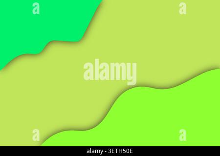 Abstract background with organic shapes and gentle shadows. Modern design with two shades of green, suggesting fluid movement and freshness. Stock Vector