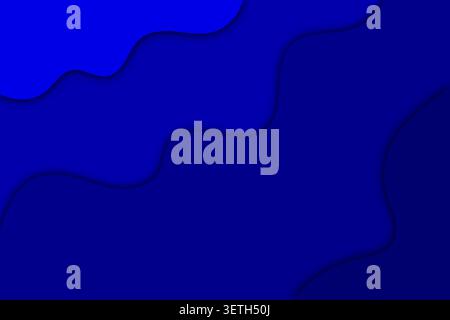 striking blue layered paper art style. bright cobalt and navy curves overlapping to create motion. futuristic aesthetic suitable for tech startup bran Stock Vector