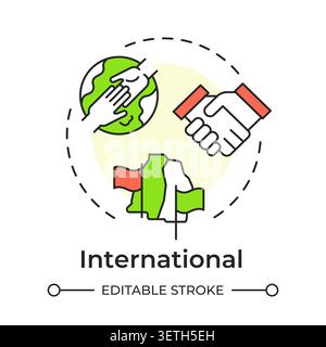 International multi color concept icon Stock Vector