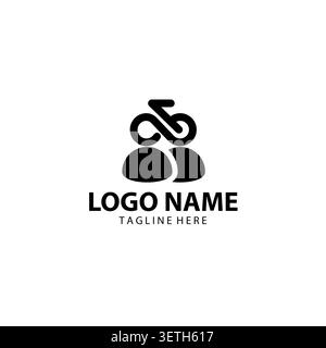 bicycle logo design, sports, fast, cycling, logo design icon, vector, symbol, creative idea Stock Vector