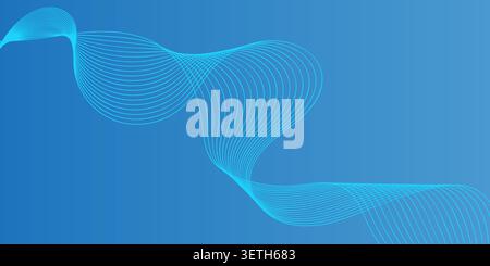 Warm yellow fine line waves curving through vivid orange space creating sense of movement energy heat for summer marketing campaigns digital artistic Stock Vector