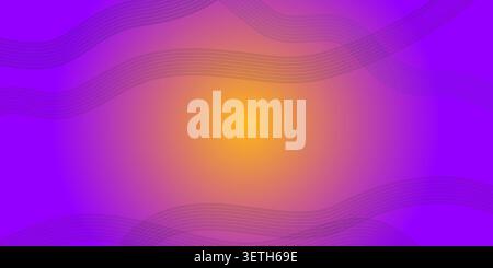 Bright purple and orange abstract background with subtle wavy lines, creating a vibrant and energetic gradient design, perfect for modern and creative Stock Vector
