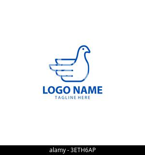 Combination flying dove with giving hands logo Stock Vector