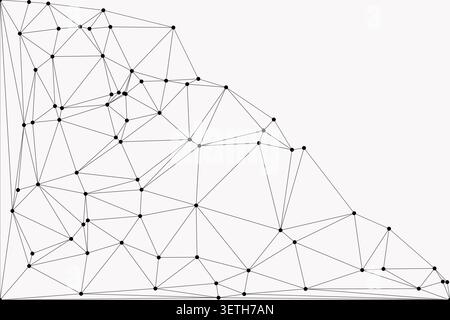 Vibrant blue gradient background featuring glowing technological network structure. Professional digital communication concept showing interconnected Stock Vector