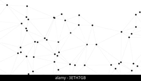 Subtle gray and black network illustration showing link between different entities. Perfect for representing social media connections, database relati Stock Vector