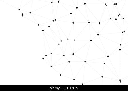 Dynamic web of connections displayed in a modern vector format. Ideal for illustrating global communications, internet of things connectivity, and hig Stock Vector