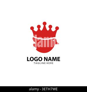 wing king logo design vector Stock Vector