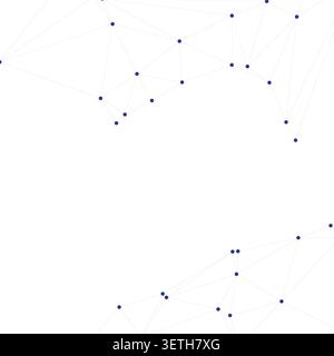 Simple abstract background with a sparse network of connected points, clean design for digital or corporate presentations and modern graphic art Stock Vector