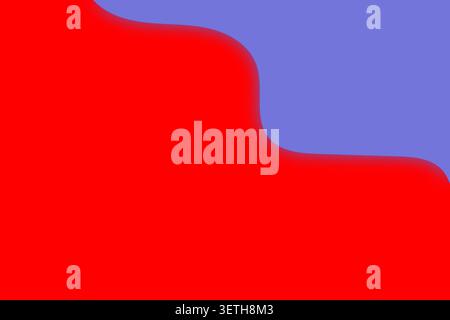 Abstract background featuring bright red and light blue wavy shapes with soft edges and shadows. Modern, dynamic design. Stock Vector