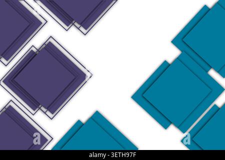 Clean abstract background, geometric shapes, square elements, digital design, modern presentation layout, minimalist graphic, color blocks, graphic de Stock Vector