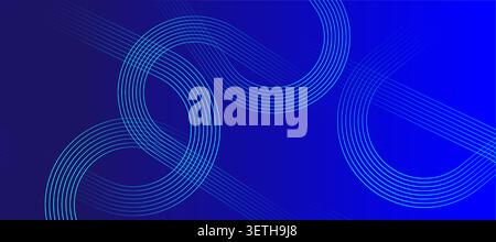 Abstract blue gradient background featuring intertwined curving lines, creating a modern and dynamic design with flowing patterns and sleek visuals Stock Vector