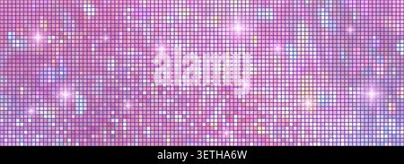 Abstract Grid Layout With Purple Black and Gray Blocks Stock Vector