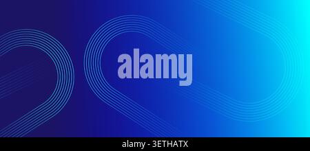 Blue gradient background with abstract swirling lines and curves, modern digital art, smooth flow, smooth transition Stock Vector