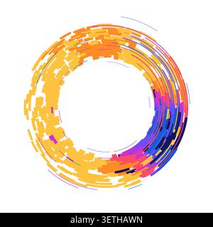 Tech Ring Segments vector background with versatile graphic elements for microstock and commercial design projects. Stock Vector
