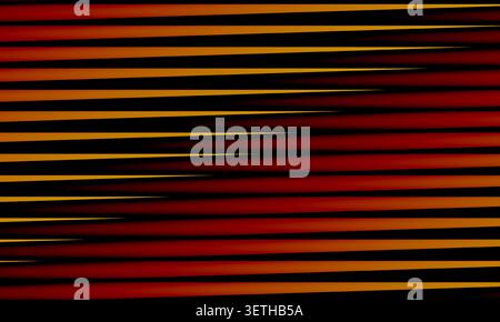 Dynamic abstract background with layered diagonal stripes in orange, red, and yellow tones over a dark gradient backdrop, creating a modern sense of Stock Vector