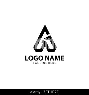 AG logo letter design on luxury background. GA logo monogram initials letter concept,GA elegant and Professional letter icon design Stock Vector