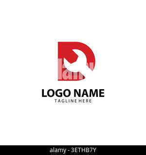 letter d repair logo icon design vector design template inspiration Stock Vector