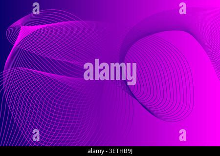 Abstract flowing wave lines in blue and yellow. Smooth gradient background with dynamic curves. Modern, artistic, vibrant design. Stock Vector