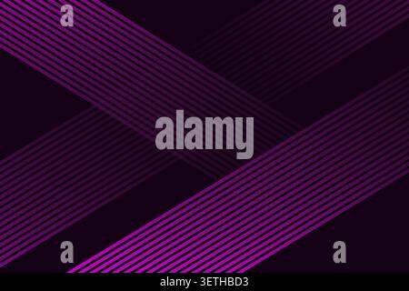 Sophisticated geometric pattern of glowing magenta stripes crossing diagonally to create depth and structure with modern aesthetic for technology webs Stock Vector