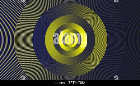 Modern abstract background featuring multiple overlapping circular lines. Creating an intricate pattern with varying opacities for visual depth and un Stock Vector