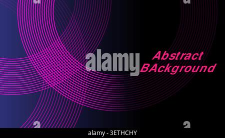 Dynamic digital illustration features glowing neon lines forming abstract shapes on a dark gradient background, creating a modern and vibrant visual. Stock Vector
