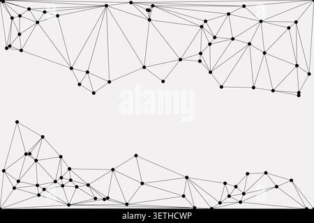 Minimalist geometric background showcasing connected lines and dots, forming a sophisticated network structure ideal for technology and data concepts, Stock Vector