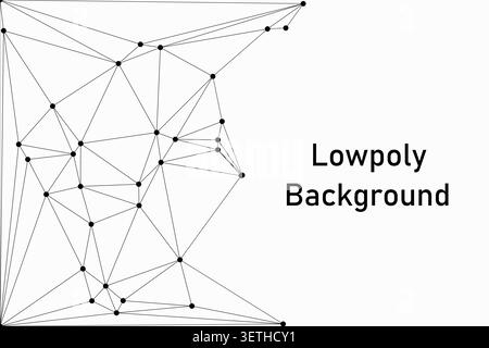 Sleek vector design featuring black dots and thin lines against plain white space. Professional corporate backdrop for tech industry branding and mode Stock Vector