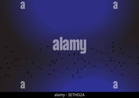 Elegant dark blue gradient with dense network structure along bottom edge. Designed for professional web design elements, tech banners, headers, and f Stock Vector
