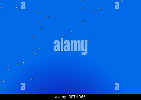 Professional blue tech backdrop featuring geometric connecting points with web lines. Suitable for digital infrastructure concepts, futuristic connect Stock Vector