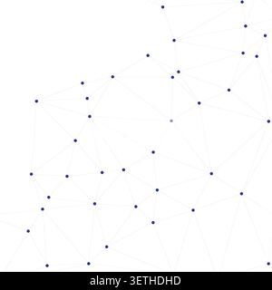 Soft gray and blue tones highlighting network nodes and line segments. Professional backdrop for startup pitch decks and technical reports. Creative d Stock Vector
