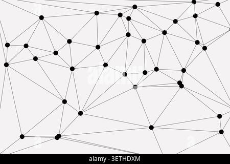 Intricate digital pattern featuring numerous nodes and links, illustrating concepts of interconnectedness, data flow, and modern technological systems Stock Vector