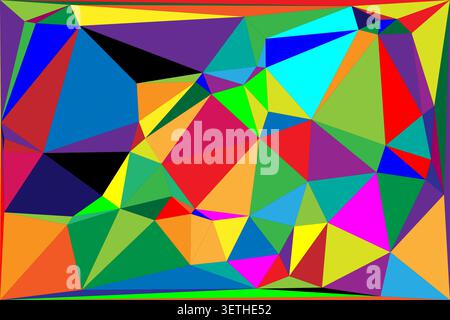 Geometric polygonal pattern creating captivating visual effect. modern design element ideal for various creative projects. dynamic texture offers dept Stock Vector