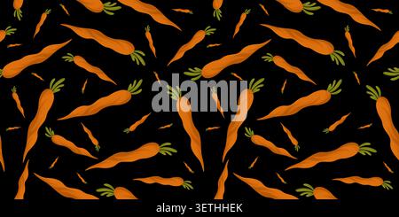 Carrot Seamless Pattern Design. Carrot Background Vector Stock Vector