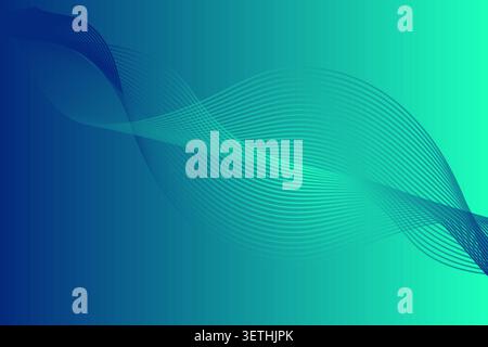 Modern abstract background design. Smooth gradient transition from pink to purple with delicate line art overlay. Elegant geometric pattern. Stock Vector
