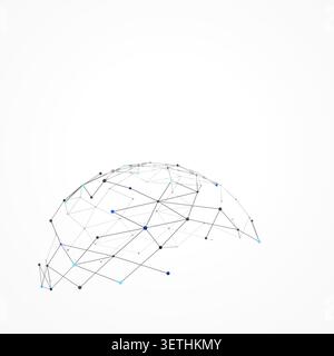 Polygonal Semi Sphere vector background with balanced copy space for microstock and commercial design projects. Stock Vector