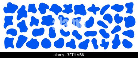 Abstract organic shapes and fluid blobs create playful frames. Stock Vector