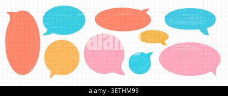 Hand-drawn speech bubble frames. Stock Vector
