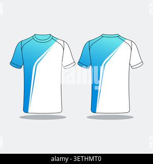Sports t-shirt with simple blue striped design vector Stock Vector