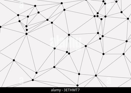 Detailed view of dense connections resembling brain neurons or complex telecommunication systems. Perfect for illustrating artificial intelligence con Stock Vector