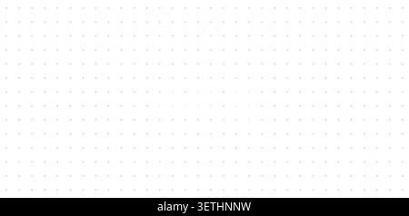 Dot grid horizontal seamless pattern. Bullet journal notebook, technical drawing design pattern texture. Monochrome dotted texture. Vector illustration Stock Vector