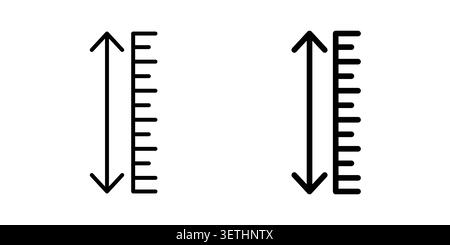 Adjustable height icon set. Vector EPS 10. Stock Vector