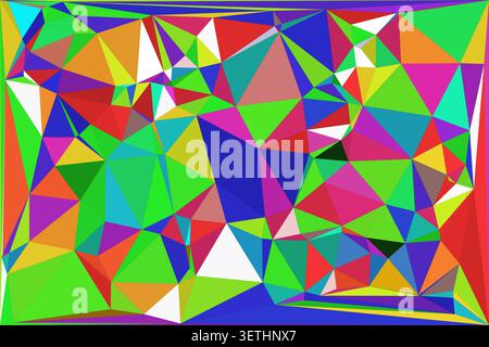 Abstract background design composed of colorful polygons, dynamic triangular patterns, and sharp geometric forms, perfect for modern design. Stock Vector