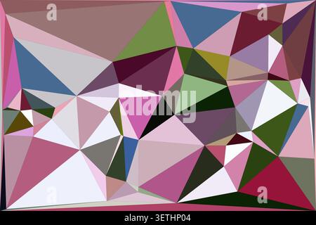 soft pastel abstract geometric background, pink and green triangles, gentle modern design. Stock Vector