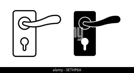 Doorknob icon set. Vector EPS 10. Stock Vector