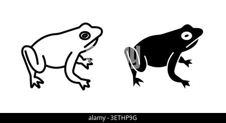 Frog icon set. Vector EPS 10. Stock Vector