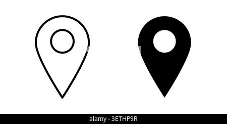 gps pin icon set. Vector EPS 10. Stock Vector