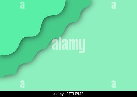 Overlapping wavy abstract shapes create layered effect. Soft shadows add depth. Modern background for design. Stock Vector
