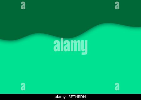 Nature inspired minimalist design with overlapping organic curves, dark emerald and light green color palette, clean vector illustration for eco frien Stock Vector